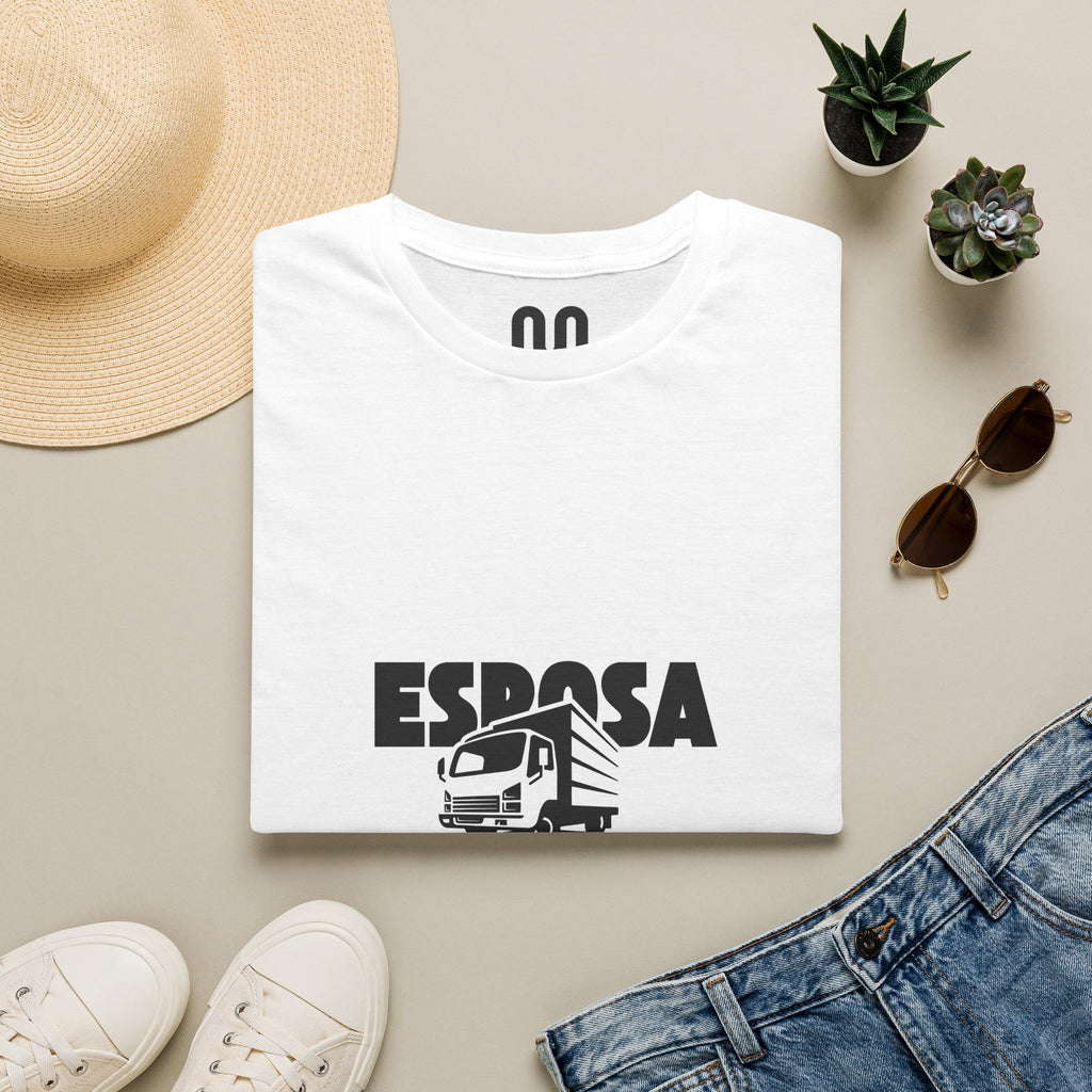 Camiseta de motorista — Camiseta gráfica "Esposa de caminhoneiro"