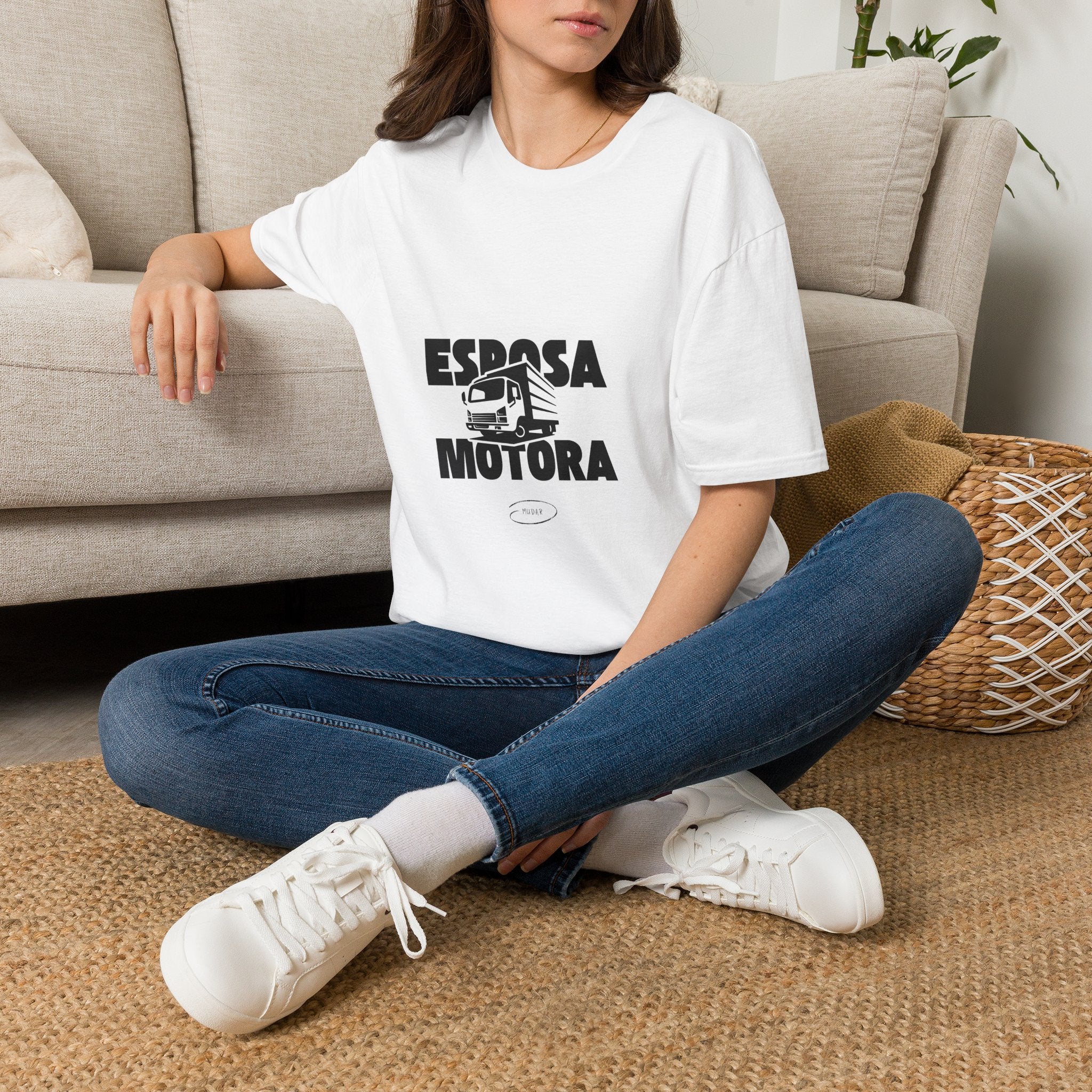 Camiseta de motorista — Camiseta gráfica "Esposa de caminhoneiro"