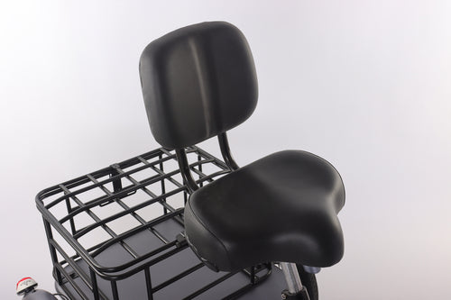 Triciclo elétrico dobrável de carga, 48V 400W, com pneus de 16 polegadas, ideal para idosos.