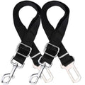 Conjunto de 2 coleiras de segurança para cães, com conector para cinto de segurança de carro/SUV, ajustáveis.