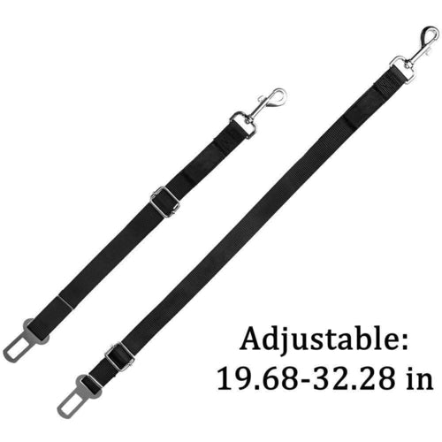Conjunto de 2 coleiras de segurança para cães, com conector para cinto de segurança de carro/SUV, ajustáveis.